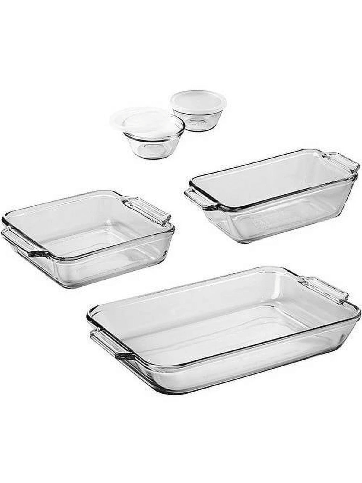 7-Piece Glass Baking Dish Set – Transparent Oven-Safe Glass Bakeware