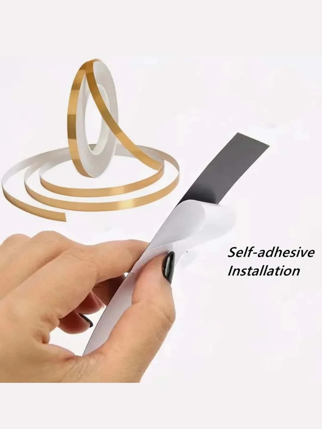 Self-Adhesive Waterproof Caulk Strip – 50M Anti-Mold & Oil-Proof PET Sealant Tape for Floors, Walls & Home Decor