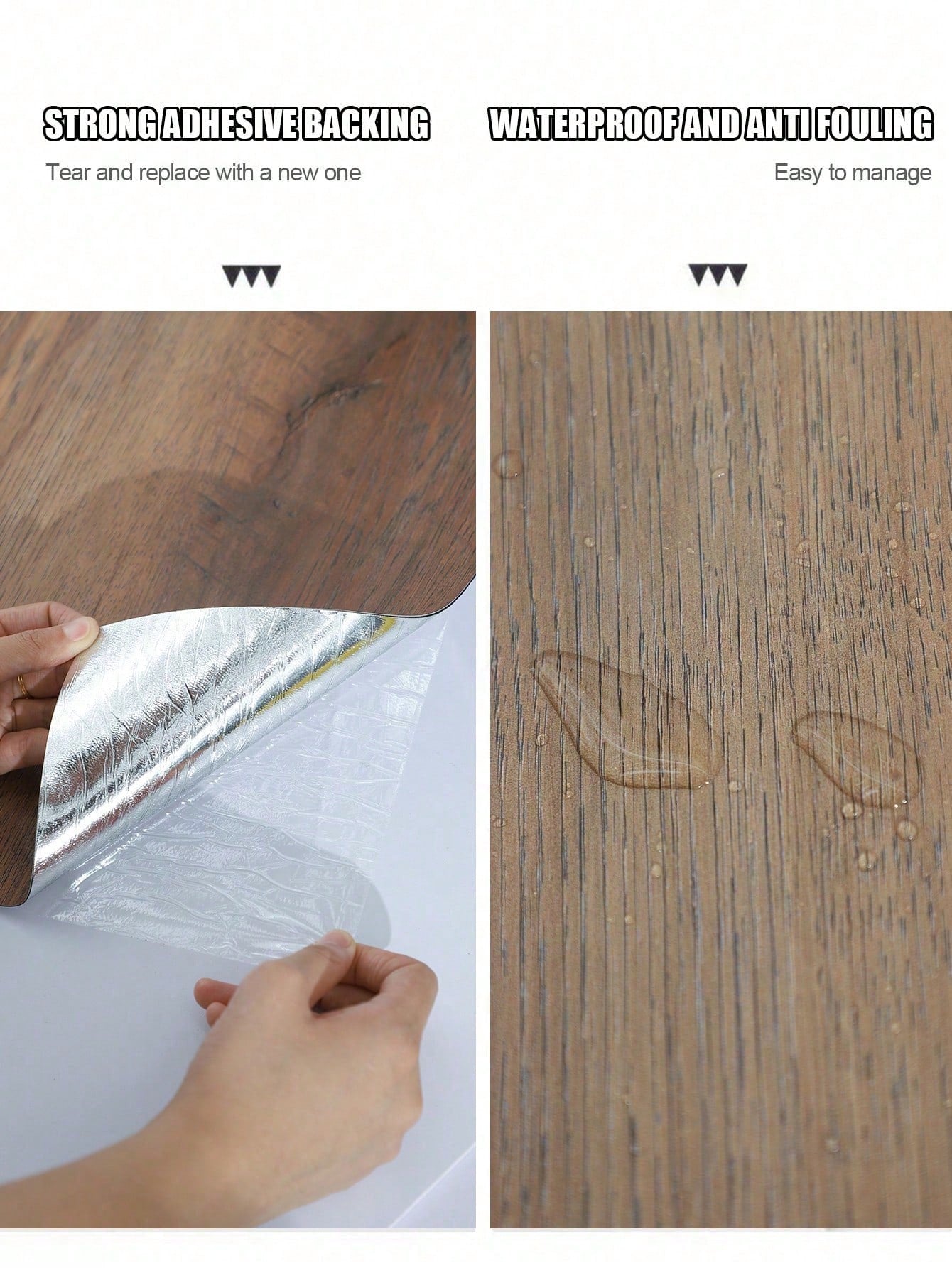 Peel & Stick Vinyl Flooring Roll – 300cm/118in Self-Adhesive Waterproof Wood Plank Floor Covering for Any Room