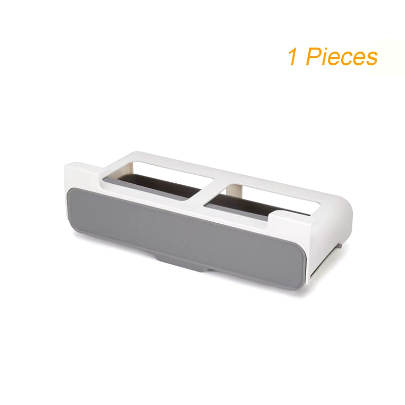 Under-Shelf Spice Rack Drawer – Self-Adhesive Pull-Out Organizer for Kitchen Seasoning Bottles