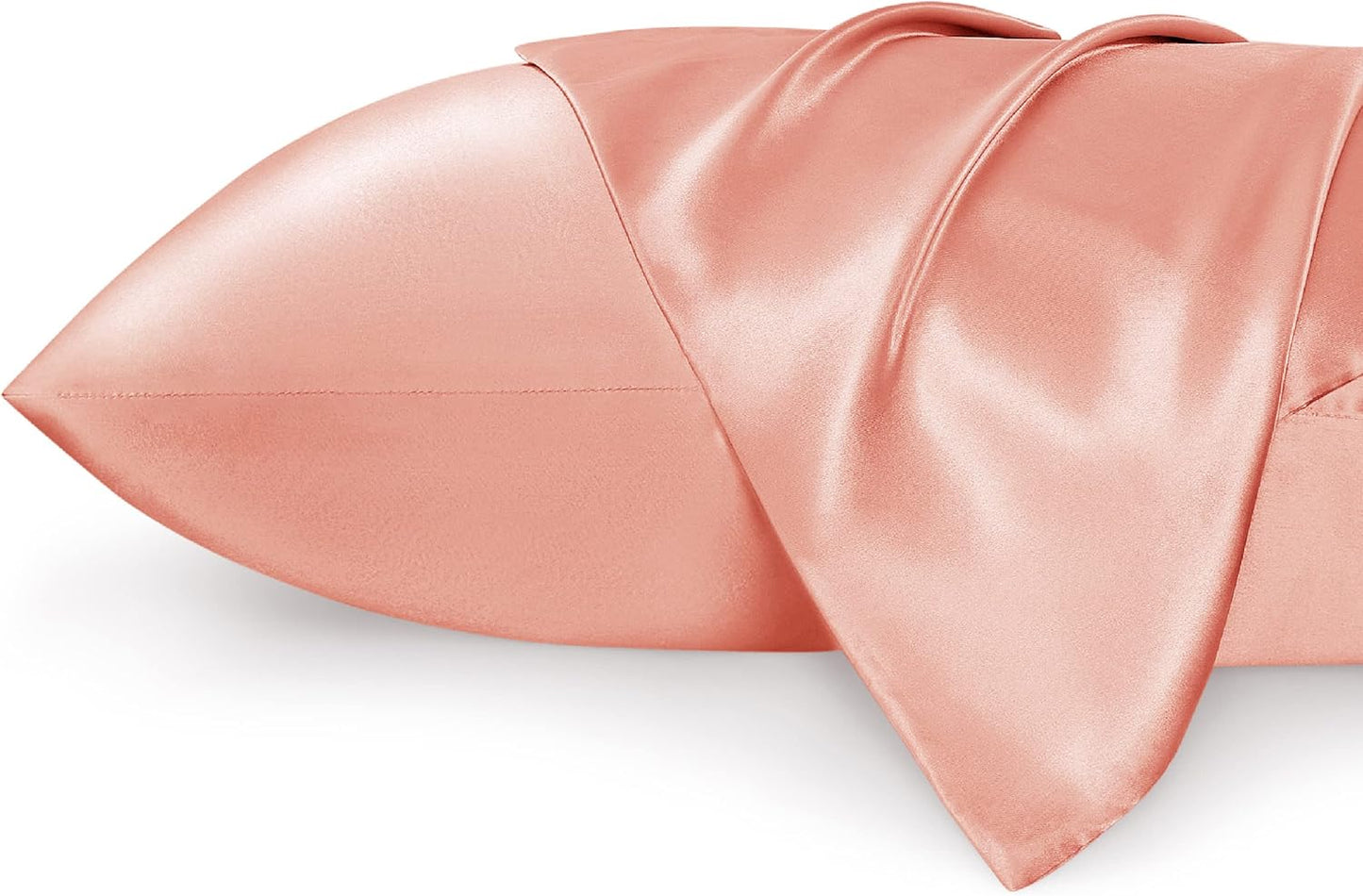 Satin Pillowcases – Queen Size Set of 2, Silk-Like Cooling Pillow Covers for Hair & Skin, Silver Grey (20x30")