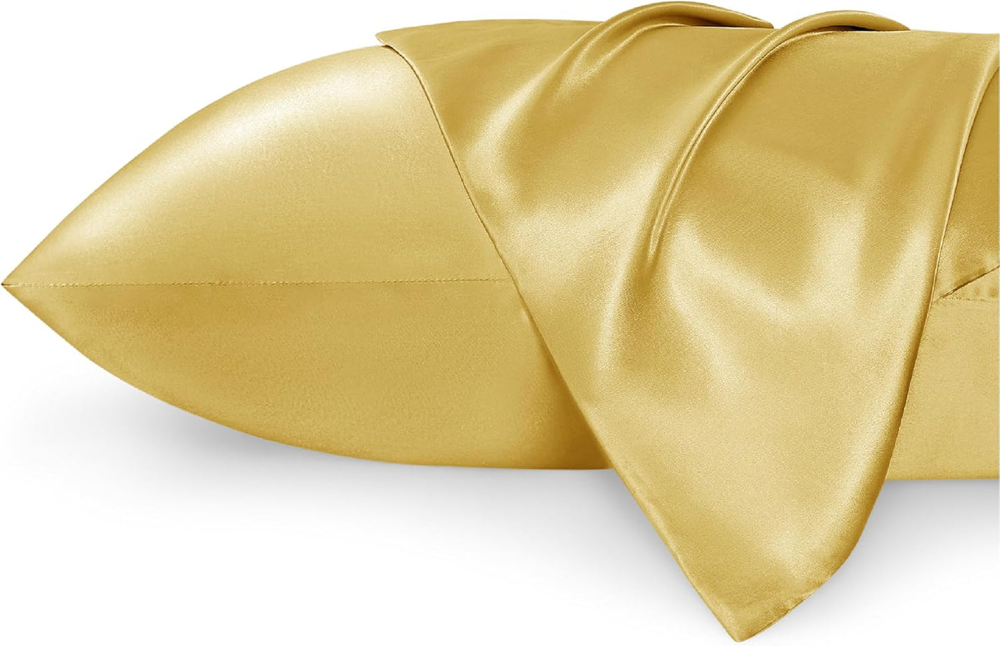 Satin Pillowcases – Queen Size Set of 2, Silk-Like Cooling Pillow Covers for Hair & Skin, Silver Grey (20x30")