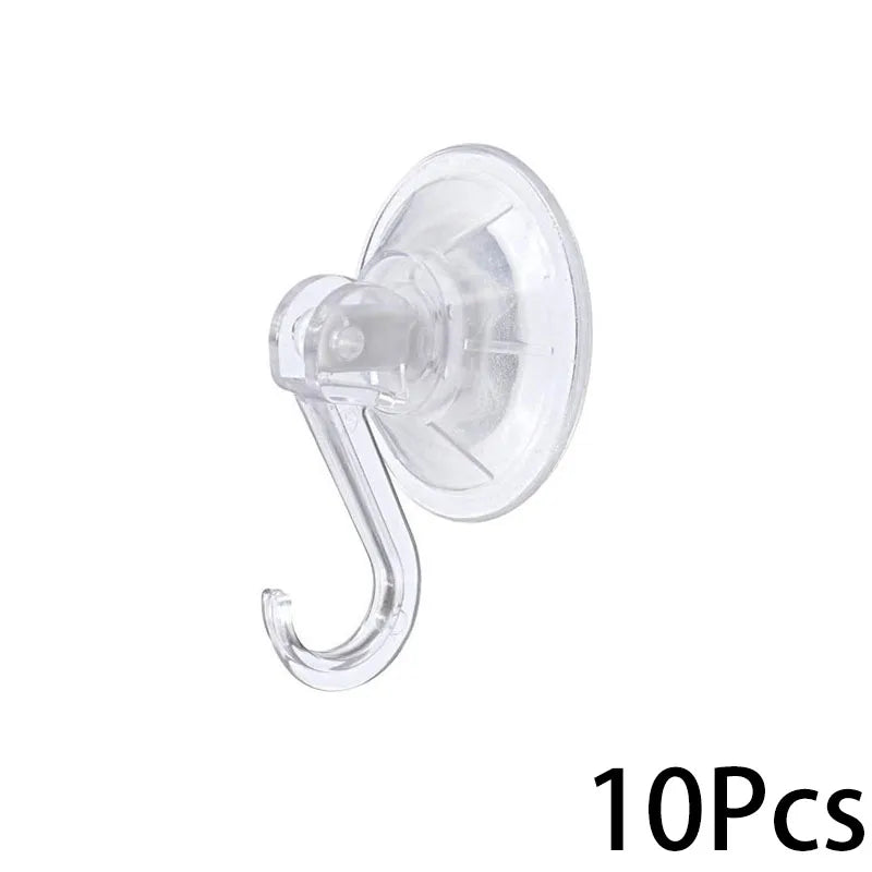 Suction Cup Hook, Transparent and Reusable Heavy-Duty Vacuum Suction Cup Hook, Glass Kitchen Supplies, Bathroom Towel Hook
