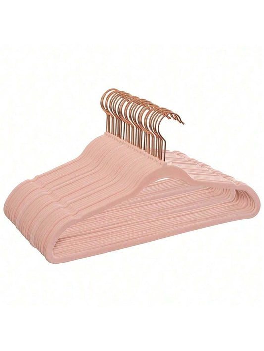 30-Pack Velvet Adult Hangers – Slim, Non-Slip Space-Saving Hangers for Clothes, Pink