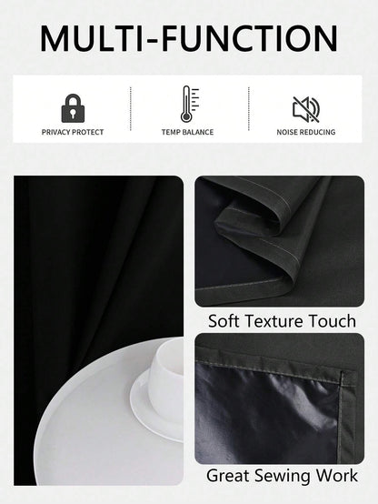 Blackout Thermal Curtain Panels – Insulated Grommet-Top Drapes for Living Room, Bedroom & More (1Pc/2Pcs)