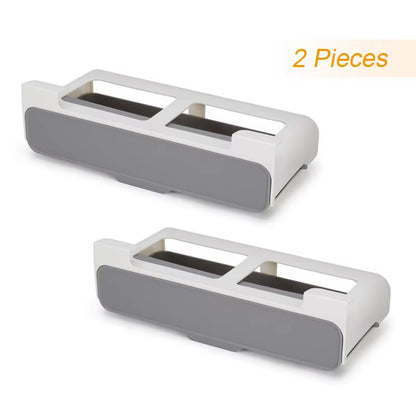 Under-Shelf Spice Rack Drawer – Self-Adhesive Pull-Out Organizer for Kitchen Seasoning Bottles