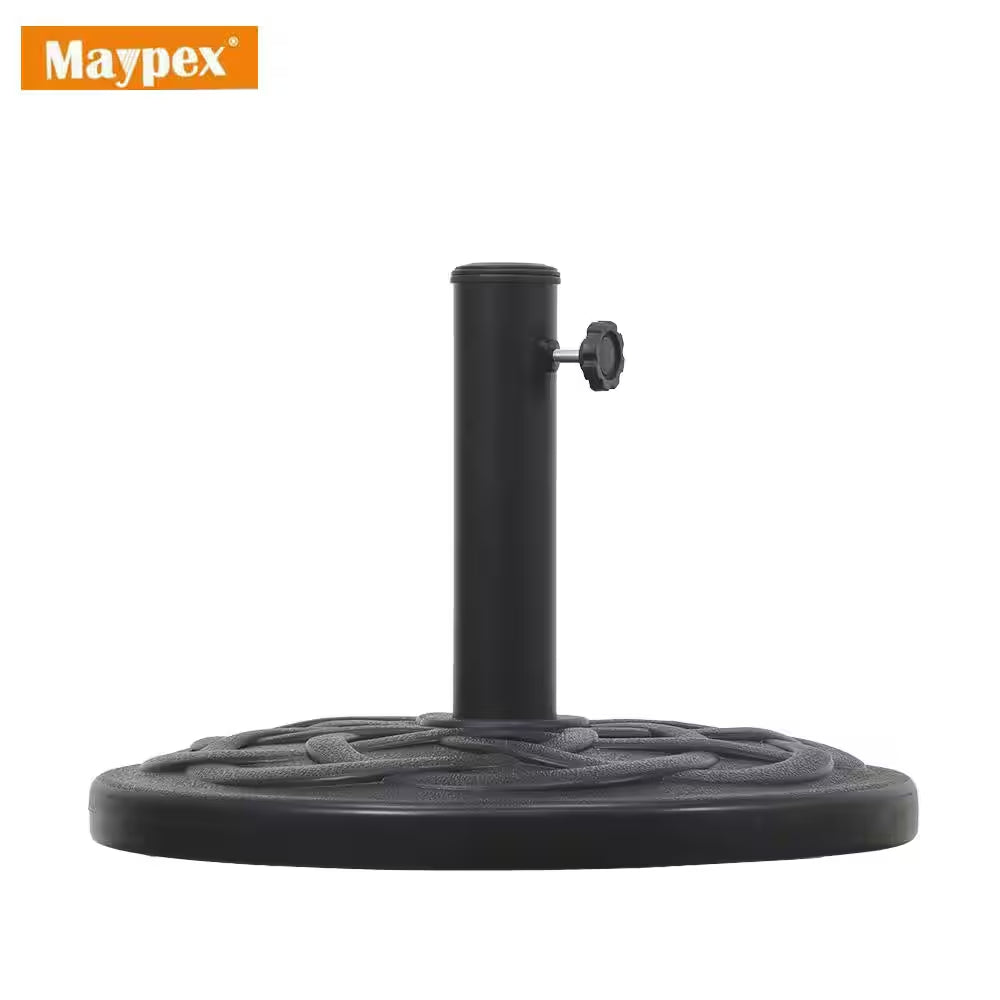 27 lb Heavy-Duty Outdoor Umbrella Base – Black, Weather-Resistant with Secure Fit