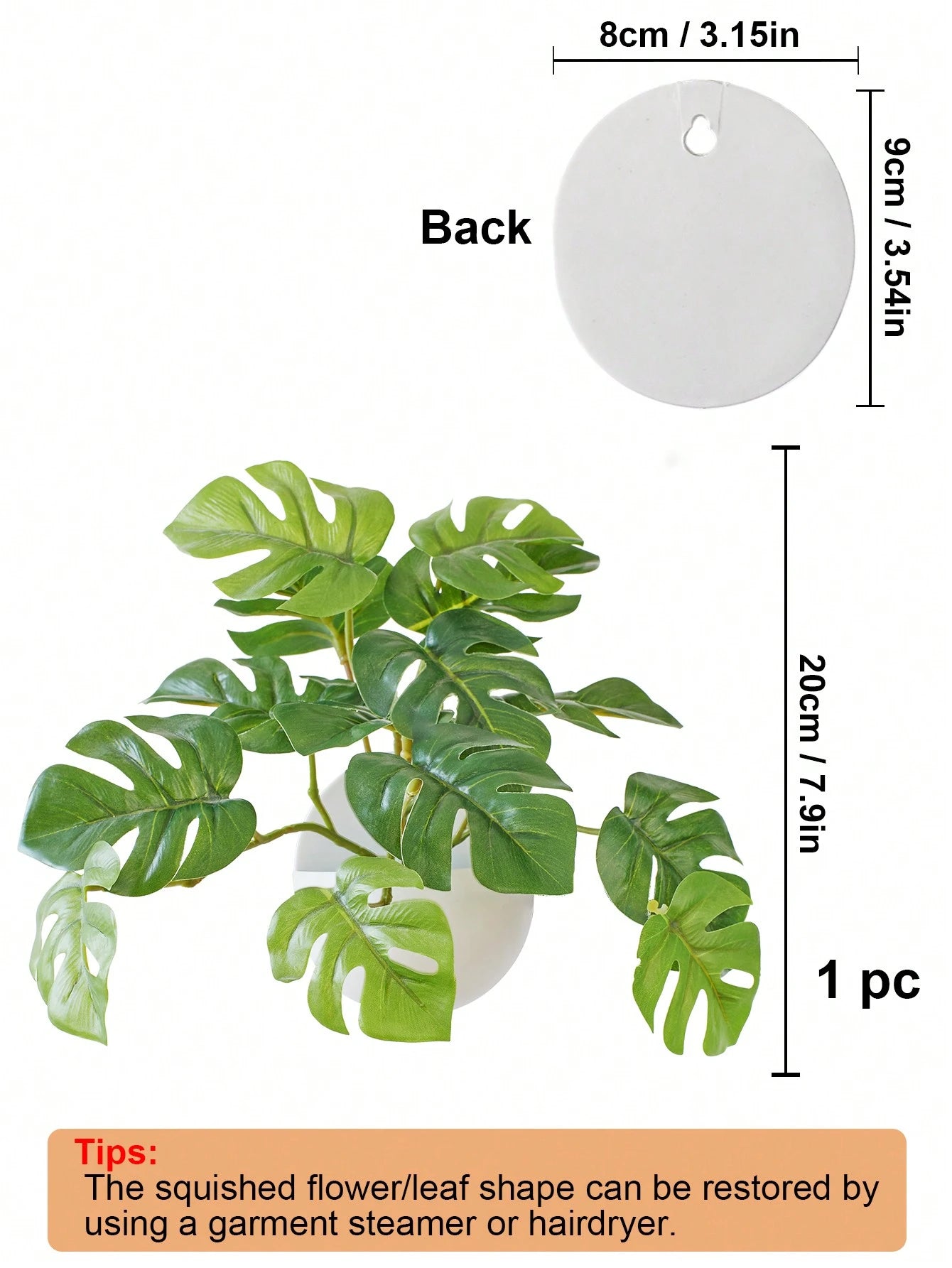 Artificial Hanging Ivy Plant with Half Pot – Faux Greenery for Home & Wall Decor