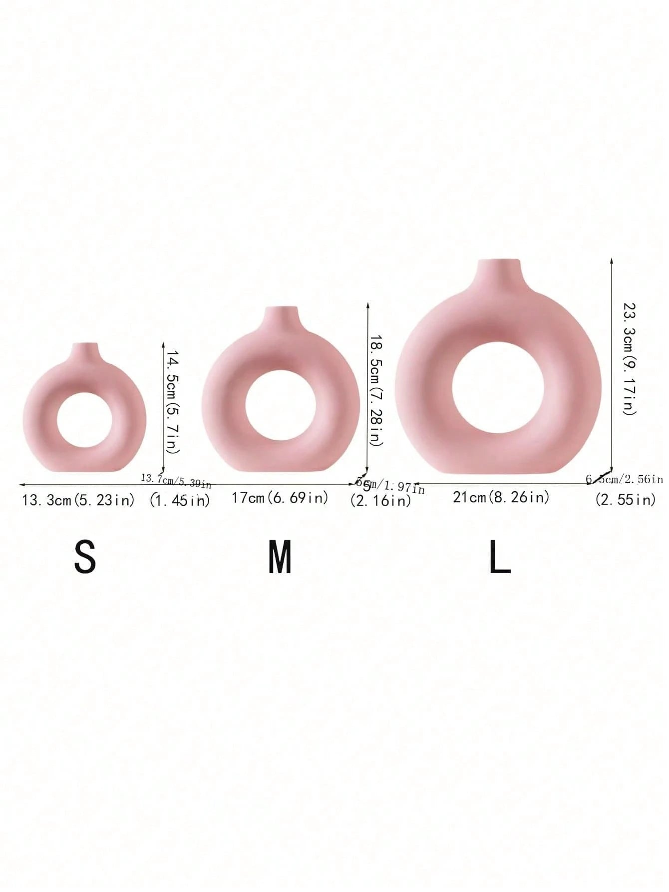 Elegant Pink Decorative Vase – Cute & Durable Gift for Bedroom or Living Room
