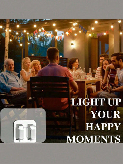 [10/20Pcs] Outdoor String Light Hooks with Adhesive – Waterproof & UV-Resistant Hanging Clips for Holiday Décor, Patio, Garden & Balcony