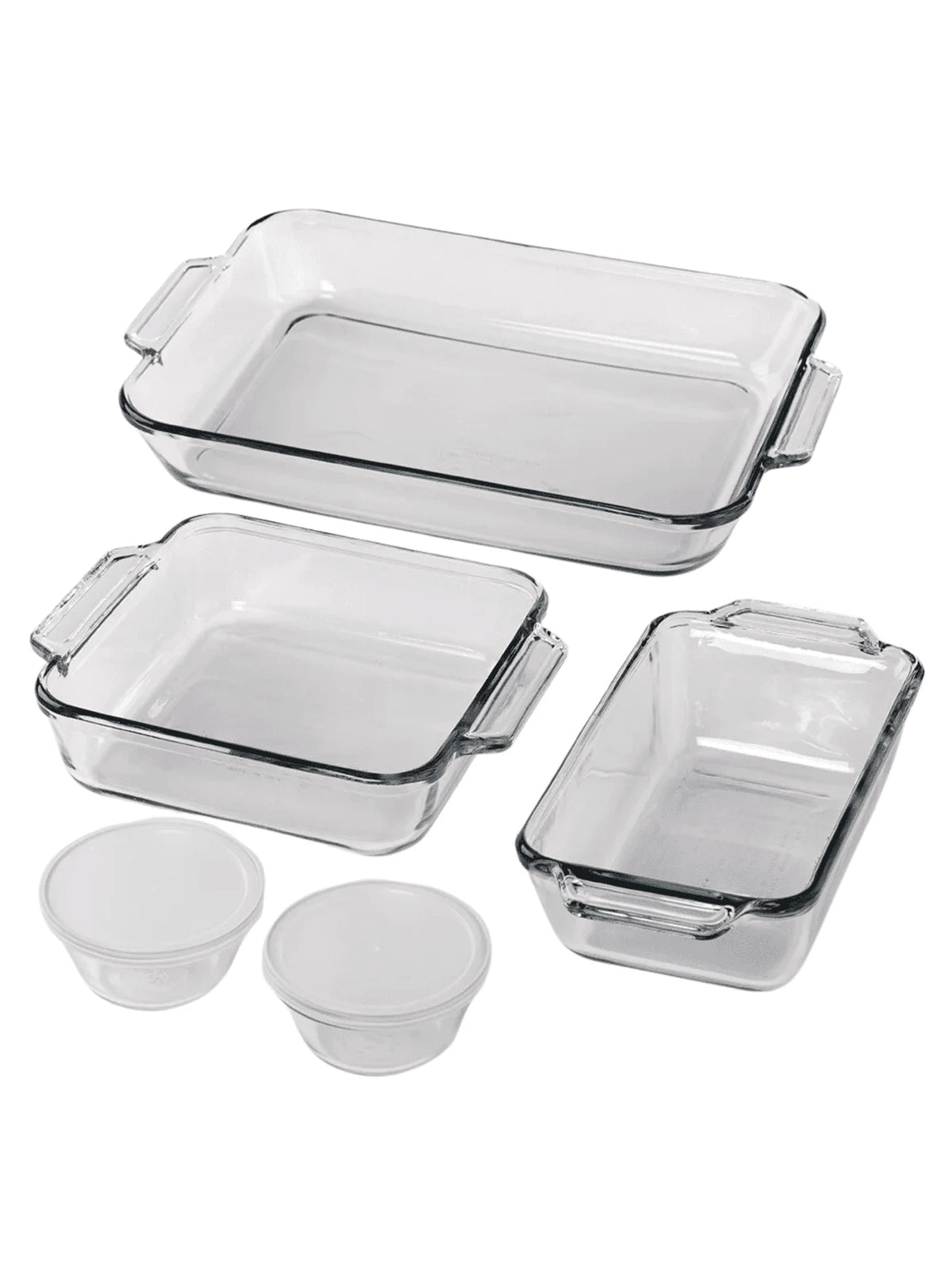 7-Piece Glass Baking Dish Set – Transparent Oven-Safe Glass Bakeware