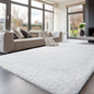 Large Grey Shaggy Area Rug – Ultra-Soft Fluffy Carpet with Non-Slip Bottom for Living Room & Bedroom
