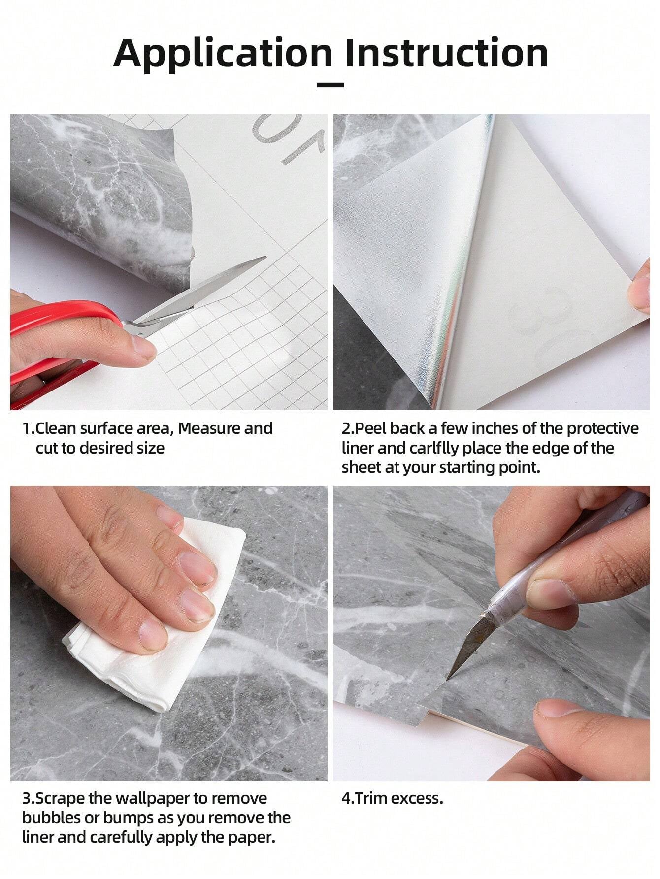 Waterproof Marble Wall Sticker Roll – Removable PVC Wallpaper for Bathroom, Toilet, Shower Room & Floor Renovation