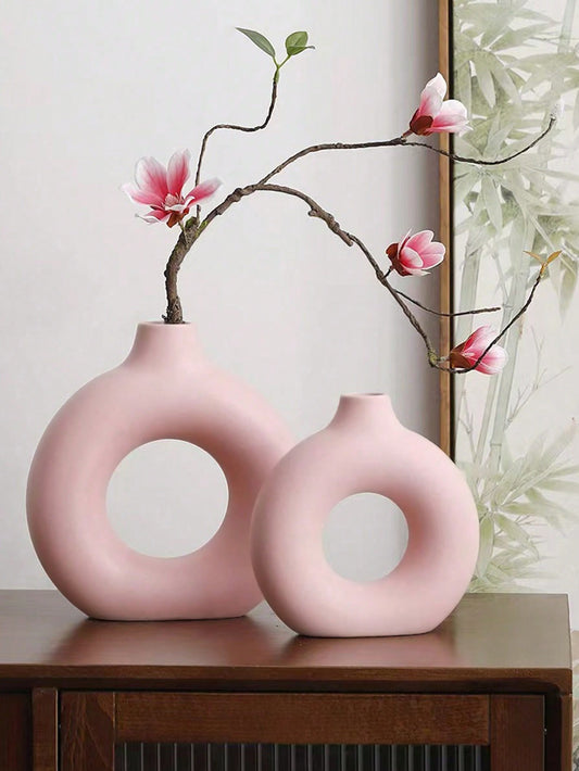 Elegant Pink Decorative Vase – Cute & Durable Gift for Bedroom or Living Room
