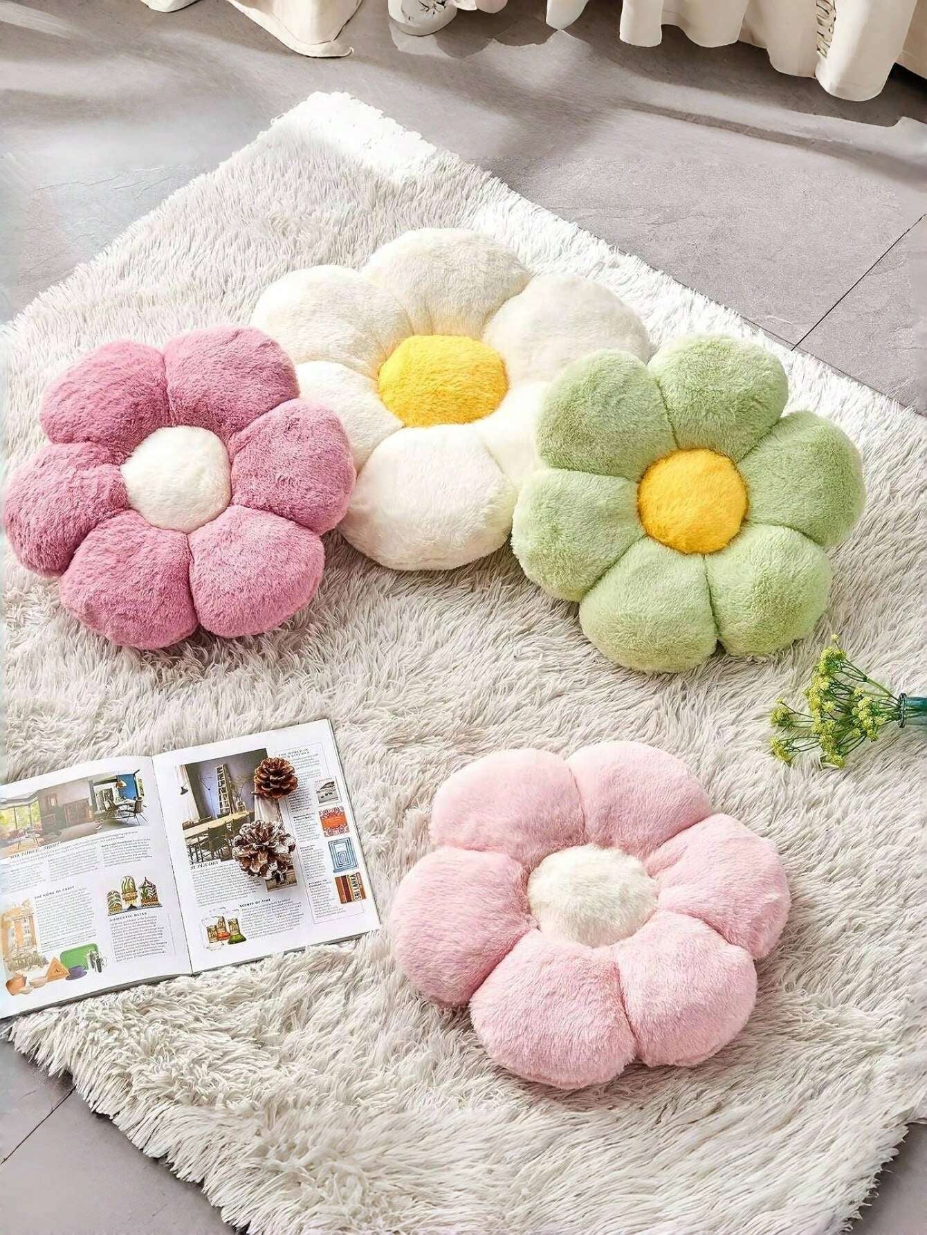 Floral Decorative Plush Pillow – Soft Flower-Shaped Cushion for Spring, Easter & Everyday Home Decor