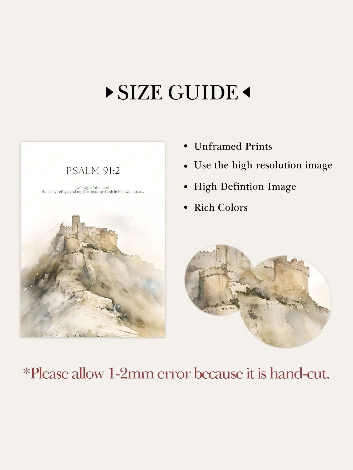 3-Piece Jesus & Nature Canvas Wall Art Set – Boho Christian Scripture Posters (No Frame, Beige)