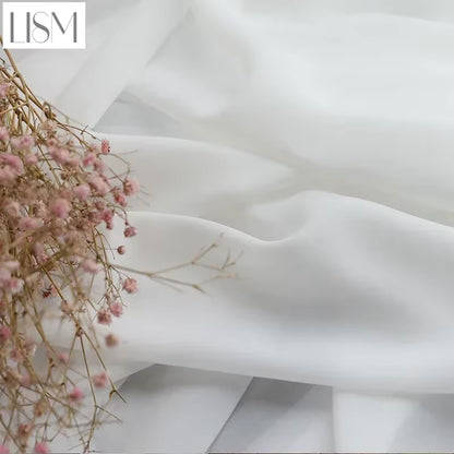 White Sheer Tulle Curtain Panel – Lightweight Voile Window Drapes for Living Room, Bedroom & Kitchen Decor