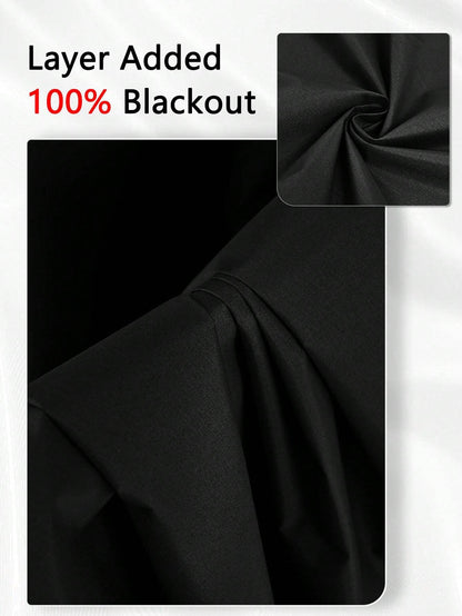 Blackout Thermal Curtain Panels – Insulated Grommet-Top Drapes for Living Room, Bedroom & More (1Pc/2Pcs)