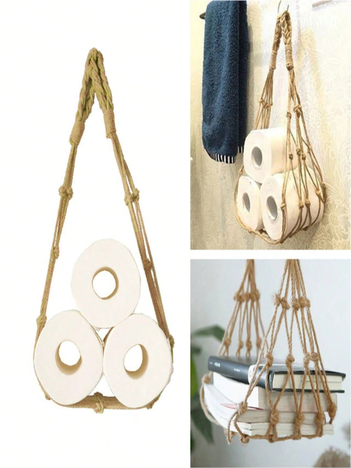 Nordic Woven Fabric Tissue Roll Holder – Khaki Solid Color Home & Travel Organizer