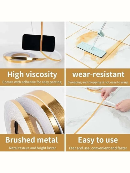 Self-Adhesive Waterproof Caulk Strip – 50M Anti-Mold & Oil-Proof PET Sealant Tape for Floors, Walls & Home Decor