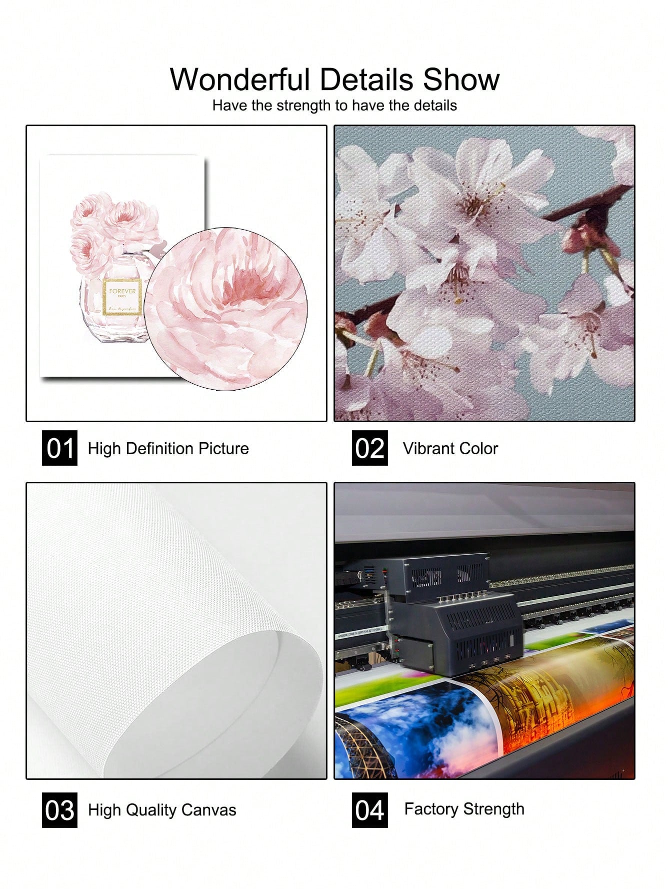 3Pcs Pink Lips & Floral Perfume Canvas Art Set – Fashion Wall Prints for Girls' Rooms, Salons, & Modern Spaces