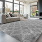 Large Grey Shaggy Area Rug – Ultra-Soft Fluffy Carpet with Non-Slip Bottom for Living Room & Bedroom