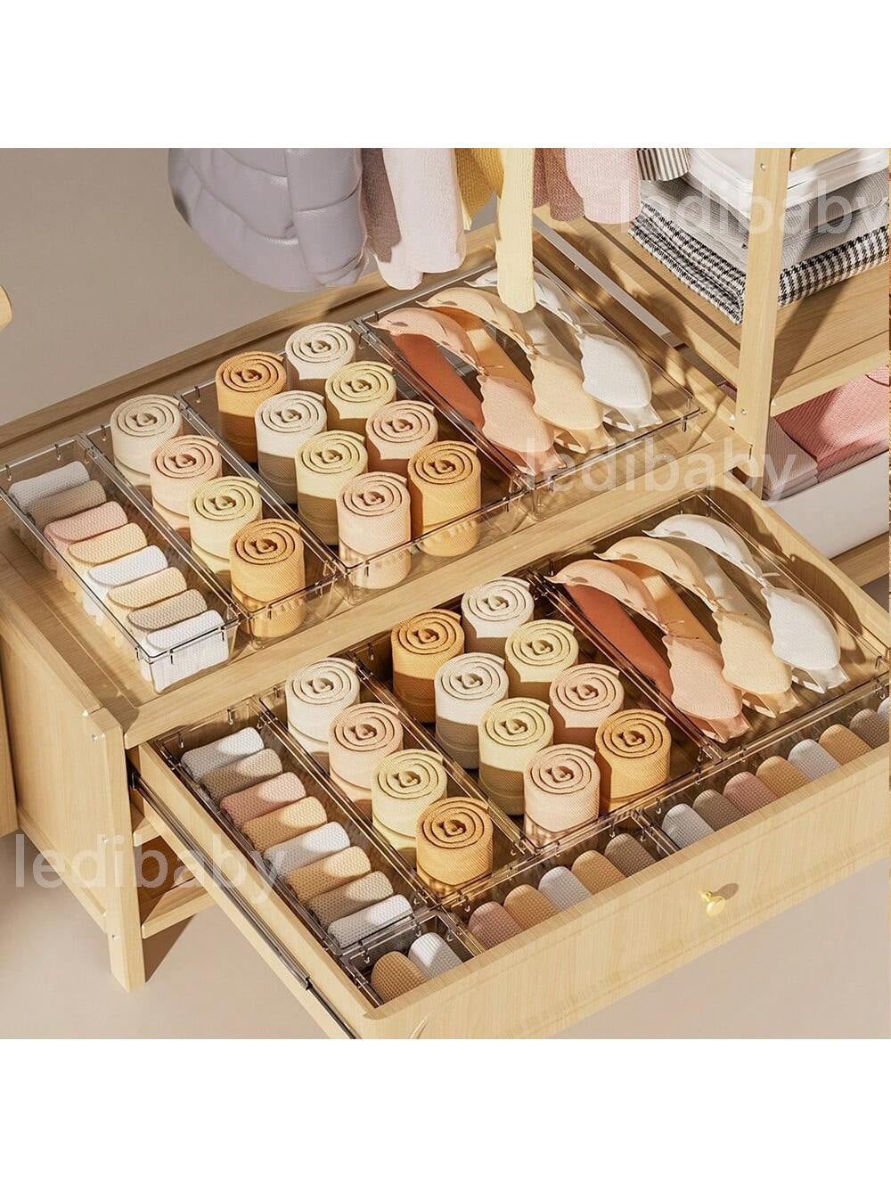 25-Piece Clear Multifunctional Drawer Organizer Box Set – 4 Sizes for Bathroom, Vanity, Kitchen, Office & More