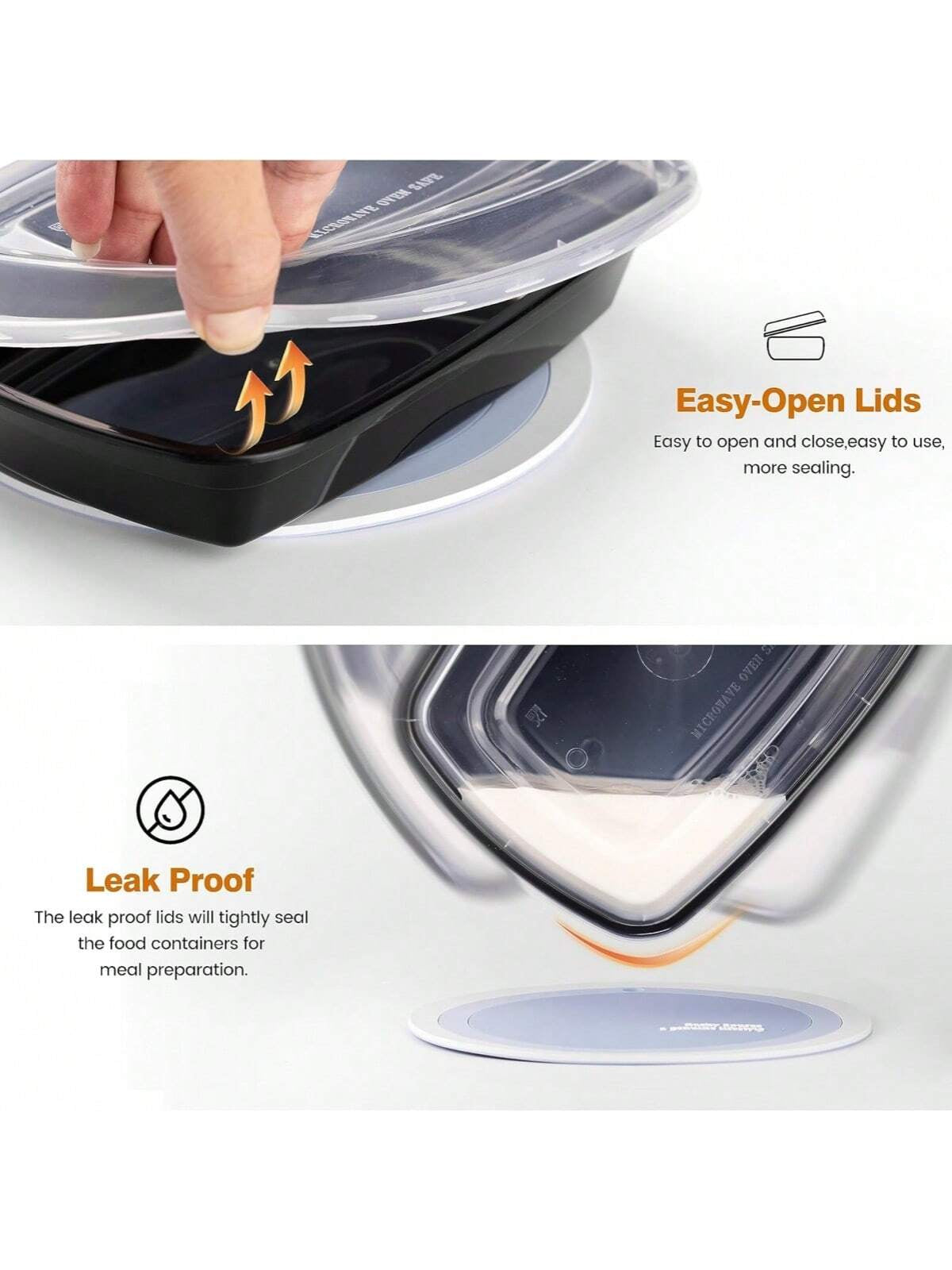 20-Pack 30.4oz Meal Prep Containers – Extra Large Microwave & Freezer Safe Bento Boxes with Lids