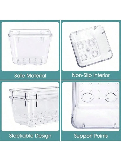 25-Piece Clear Multifunctional Drawer Organizer Box Set – 4 Sizes for Bathroom, Vanity, Kitchen, Office & More