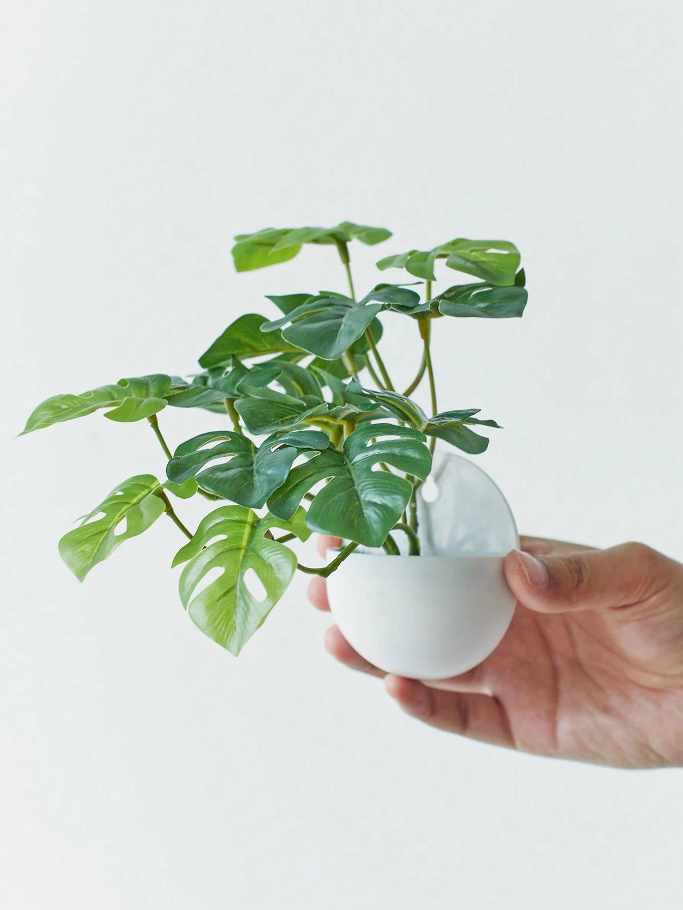 Artificial Hanging Ivy Plant with Half Pot – Faux Greenery for Home & Wall Decor