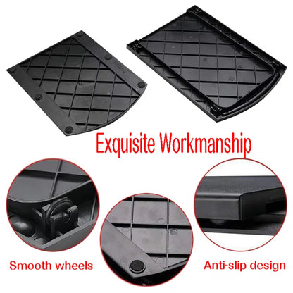 Sliding Appliance Tray with Wheels – ABS Rolling Mat for Coffee Makers, Air Fryers & Kitchen Countertop Storage