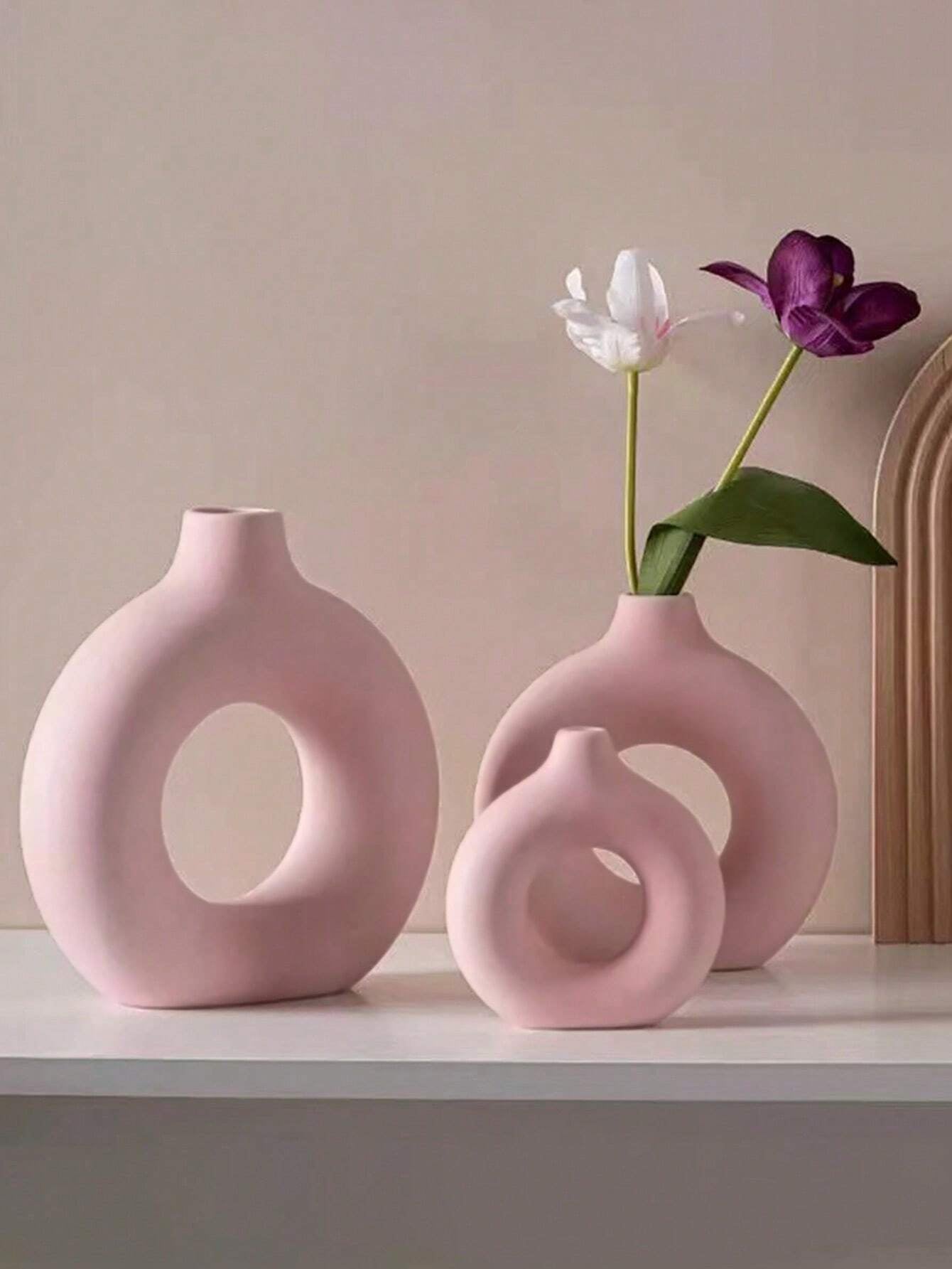 Elegant Pink Decorative Vase – Cute & Durable Gift for Bedroom or Living Room