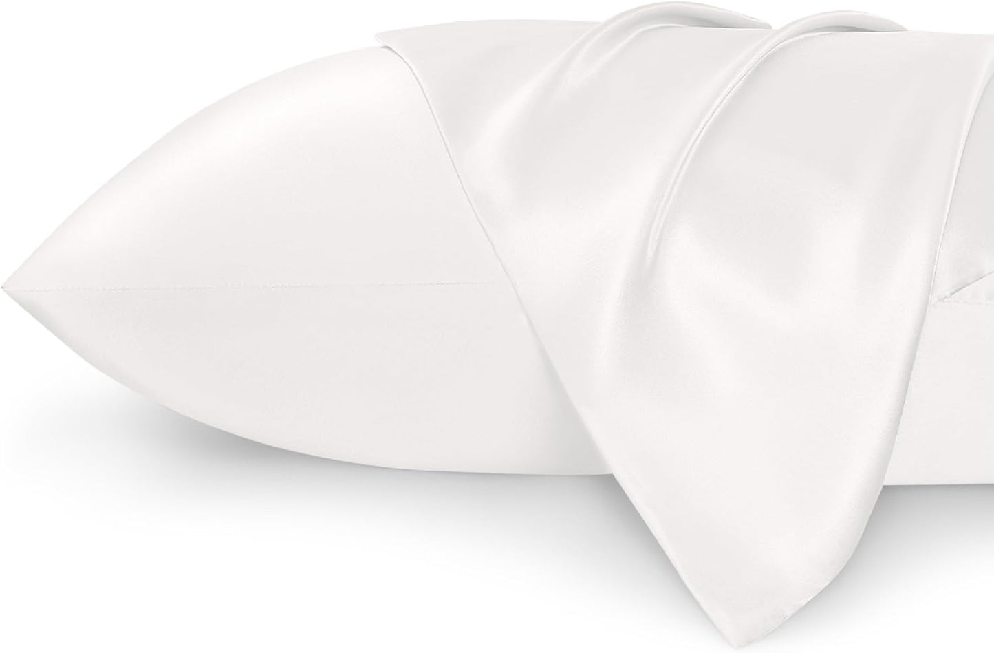Satin Pillowcases – Queen Size Set of 2, Silk-Like Cooling Pillow Covers for Hair & Skin, Silver Grey (20x30")