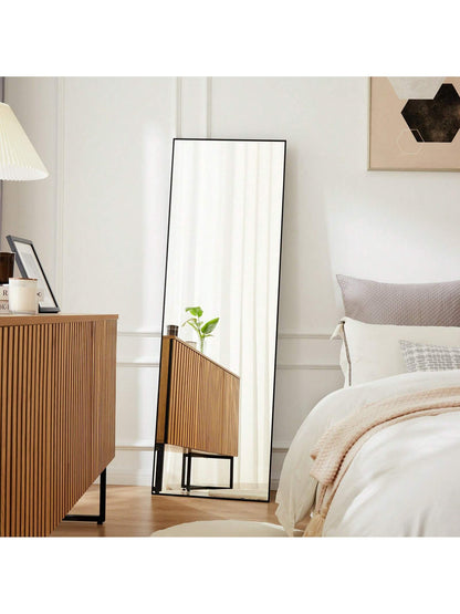 Full Length Standing Mirror – 64"x21" Floor Mirror with Aluminum Frame for Bedroom & Living Spaces