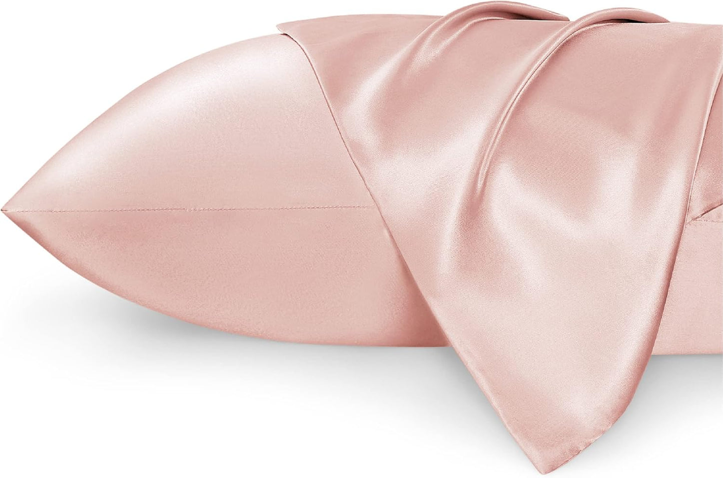 Satin Pillowcases – Queen Size Set of 2, Silk-Like Cooling Pillow Covers for Hair & Skin, Silver Grey (20x30")