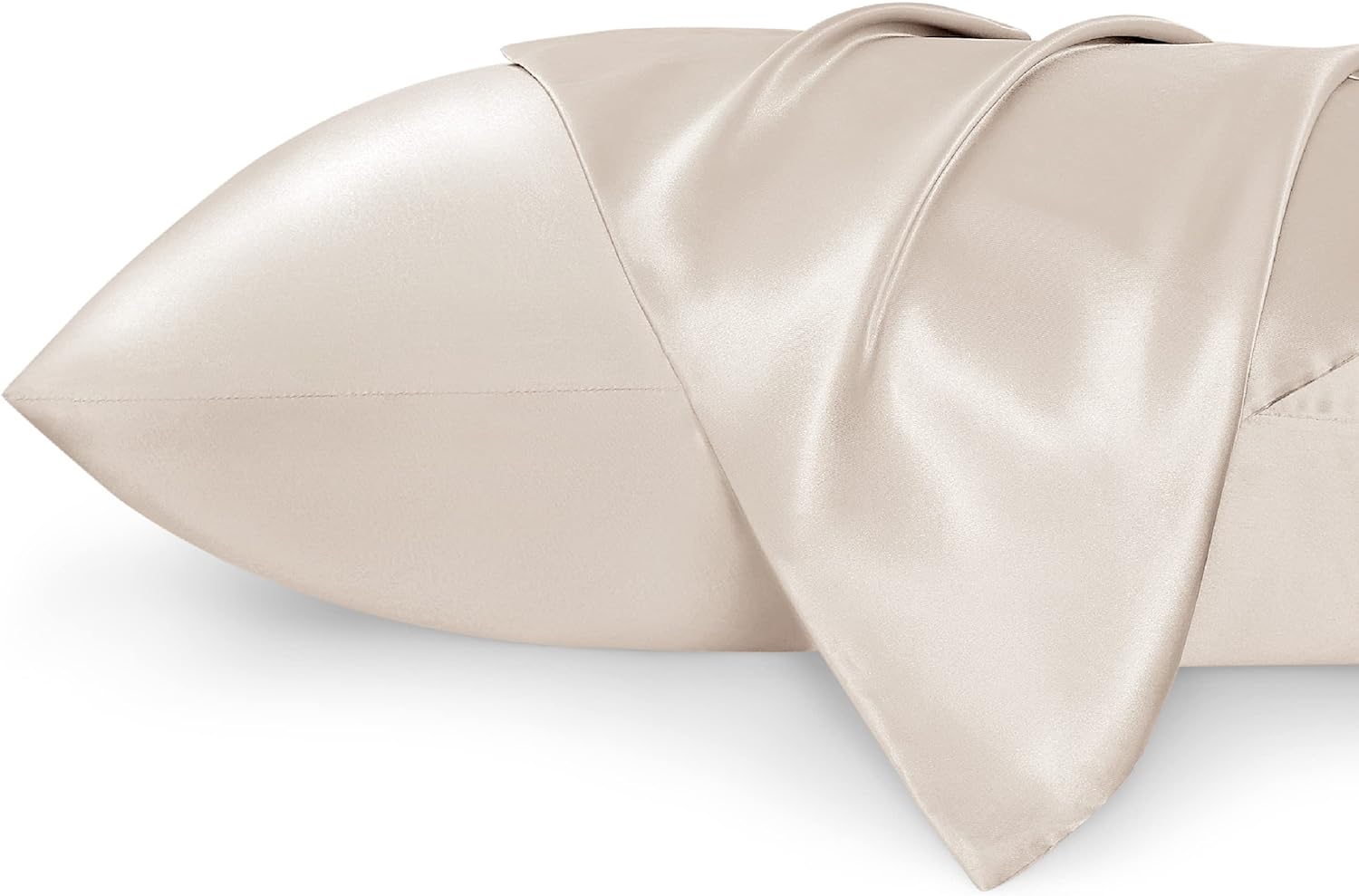Satin Pillowcases – Queen Size Set of 2, Silk-Like Cooling Pillow Covers for Hair & Skin, Silver Grey (20x30")