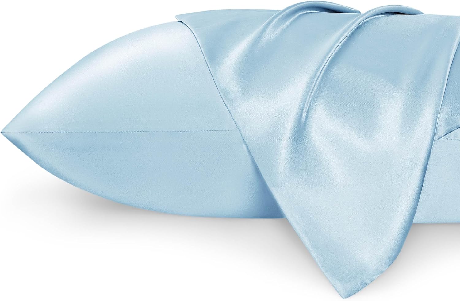 Satin Pillowcases – Queen Size Set of 2, Silk-Like Cooling Pillow Covers for Hair & Skin, Silver Grey (20x30")