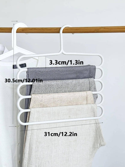 Multifunctional Pants Hanger – Space-Saving Closet Organizer for Jeans, Trousers, Skirts & More (1Pc, White)