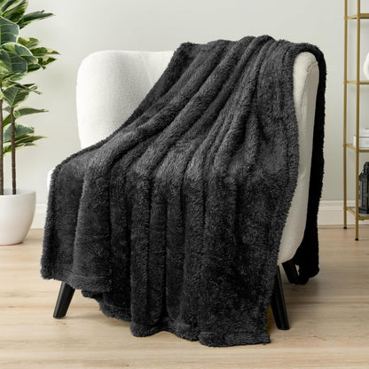 Yellow Gold Sherpa Fleece Throw Blanket – 50x60” Cozy, Lightweight & Plush Decorative Blanket for Sofa, Bed & Travel