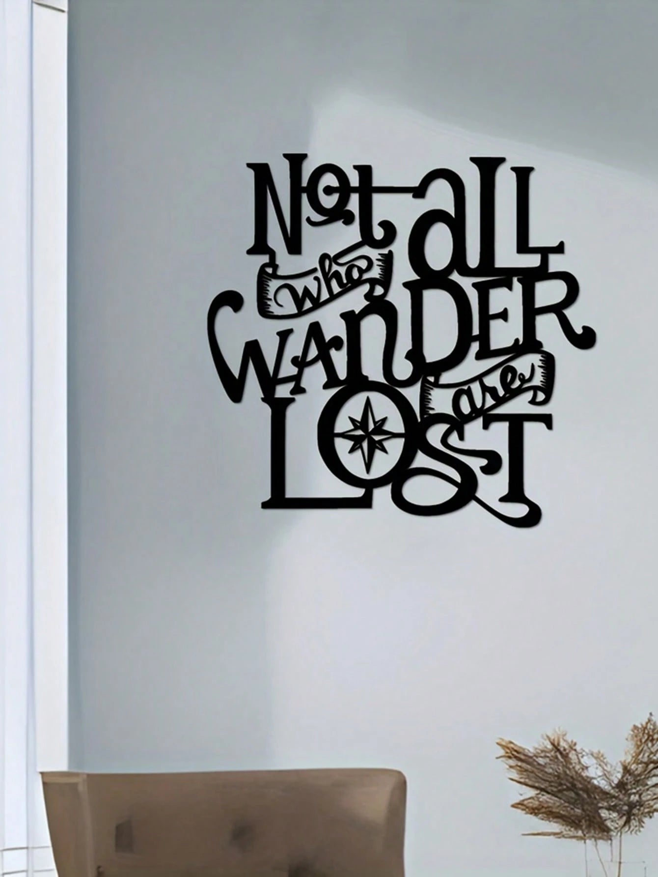 "About Me and My House, We Will Serve the Lord" – 11.81" Inspirational Metal Wall Art Plaque