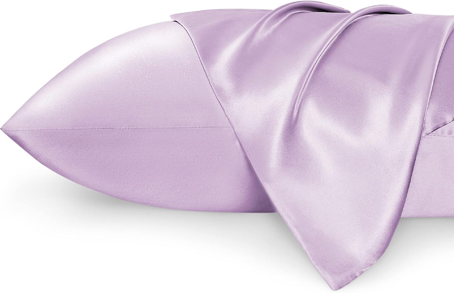 Satin Pillowcases – Queen Size Set of 2, Silk-Like Cooling Pillow Covers for Hair & Skin, Silver Grey (20x30")