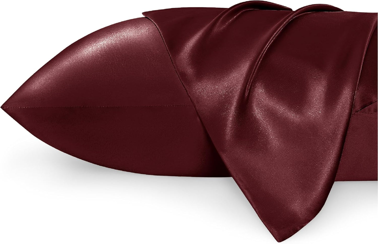 Satin Pillowcases – Queen Size Set of 2, Silk-Like Cooling Pillow Covers for Hair & Skin, Silver Grey (20x30")