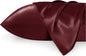 Satin Pillowcases – Queen Size Set of 2, Silk-Like Cooling Pillow Covers for Hair & Skin, Silver Grey (20x30")