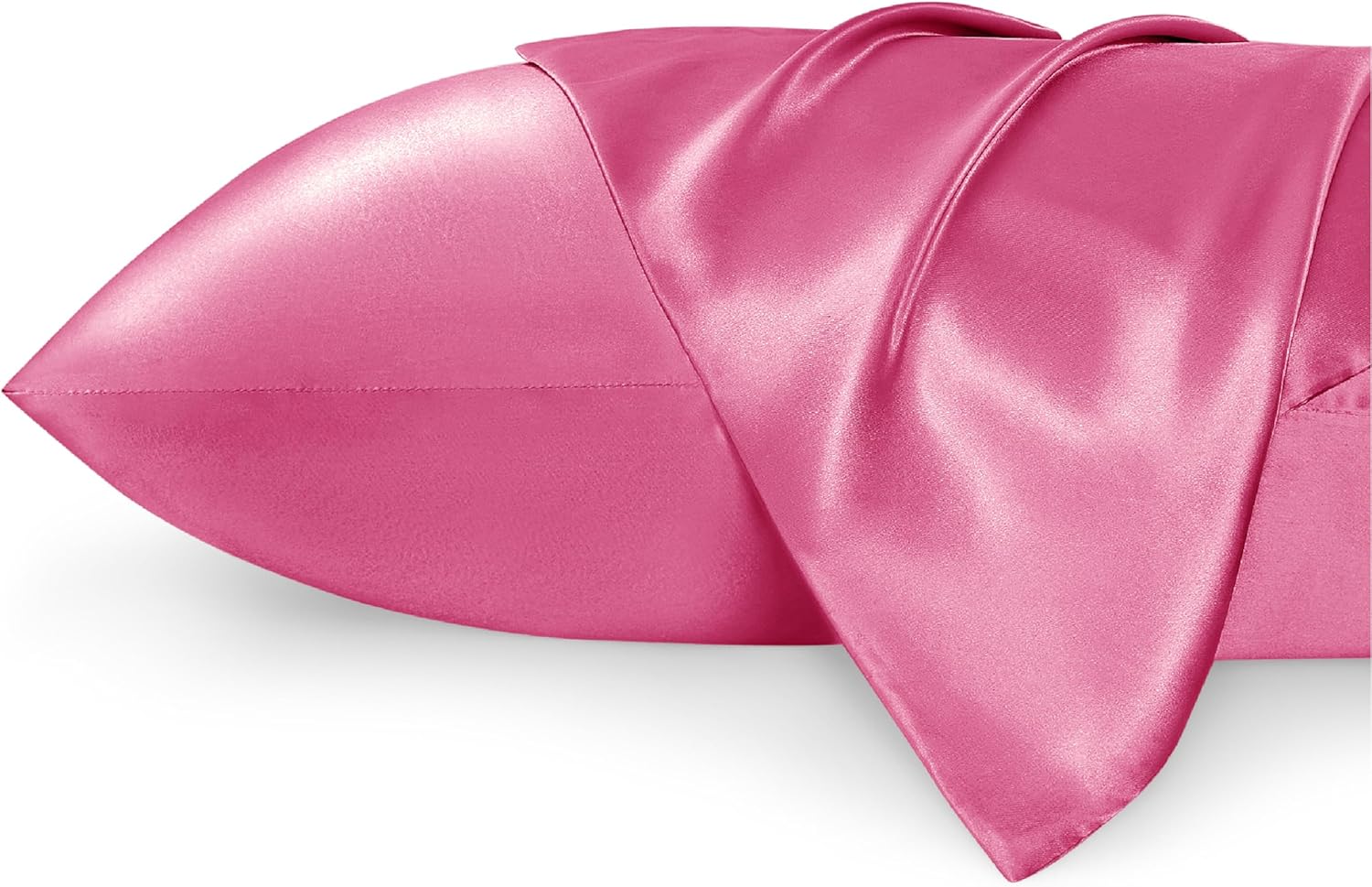 Satin Pillowcases – Queen Size Set of 2, Silk-Like Cooling Pillow Covers for Hair & Skin, Silver Grey (20x30")
