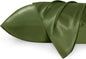 Satin Pillowcases – Queen Size Set of 2, Silk-Like Cooling Pillow Covers for Hair & Skin, Silver Grey (20x30")