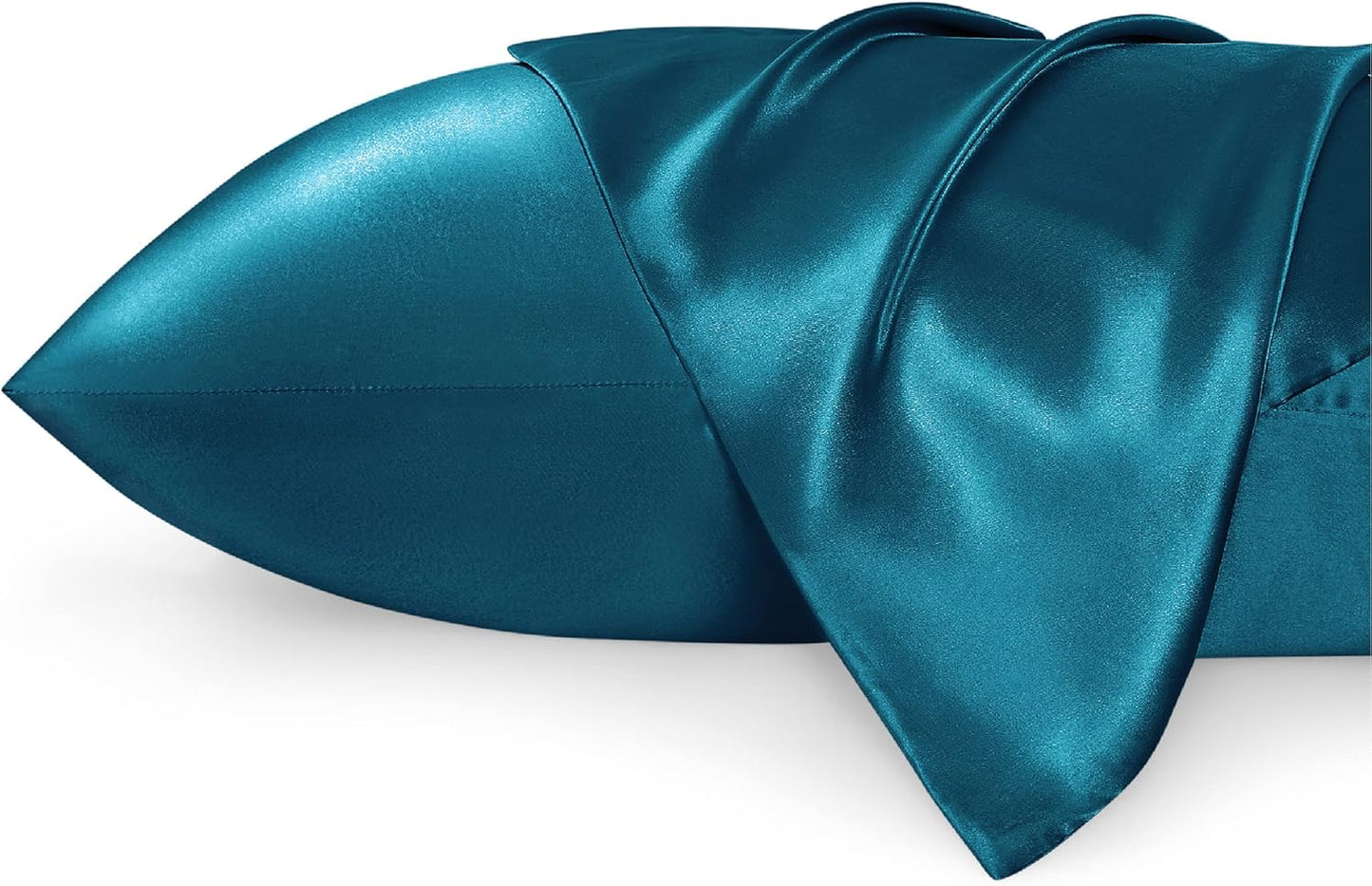 Satin Pillowcases – Queen Size Set of 2, Silk-Like Cooling Pillow Covers for Hair & Skin, Silver Grey (20x30")