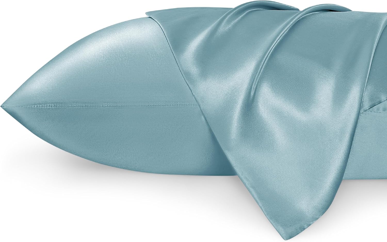 Satin Pillowcases – Queen Size Set of 2, Silk-Like Cooling Pillow Covers for Hair & Skin, Silver Grey (20x30")