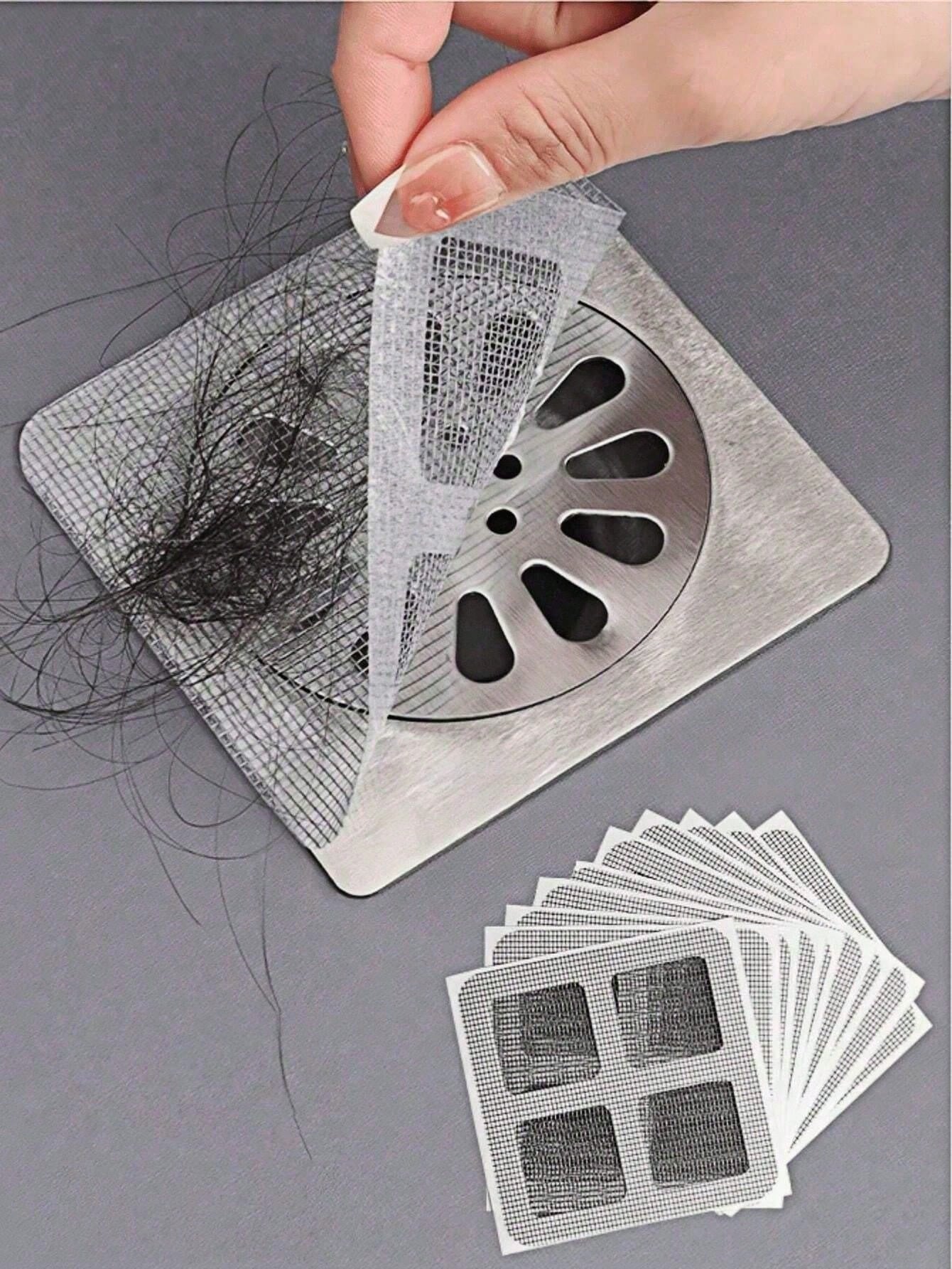 50Pcs Disposable Anti-Clogging Drain Filter Stickers – Hair Catcher for Shower, Bathtub, Sink & Laundry