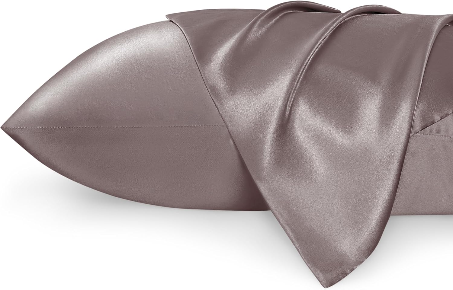 Satin Pillowcases – Queen Size Set of 2, Silk-Like Cooling Pillow Covers for Hair & Skin, Silver Grey (20x30")
