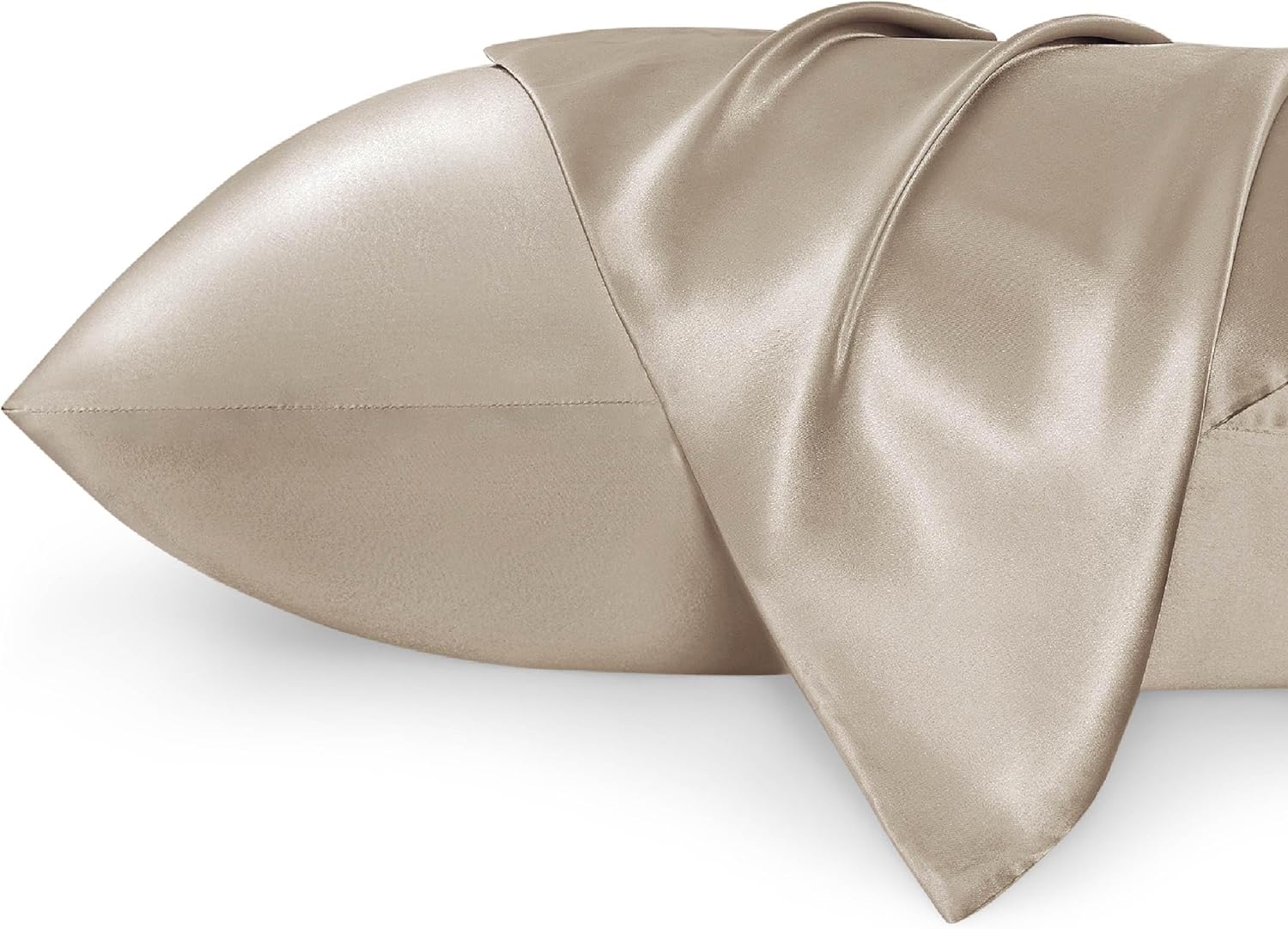 Satin Pillowcases – Queen Size Set of 2, Silk-Like Cooling Pillow Covers for Hair & Skin, Silver Grey (20x30")
